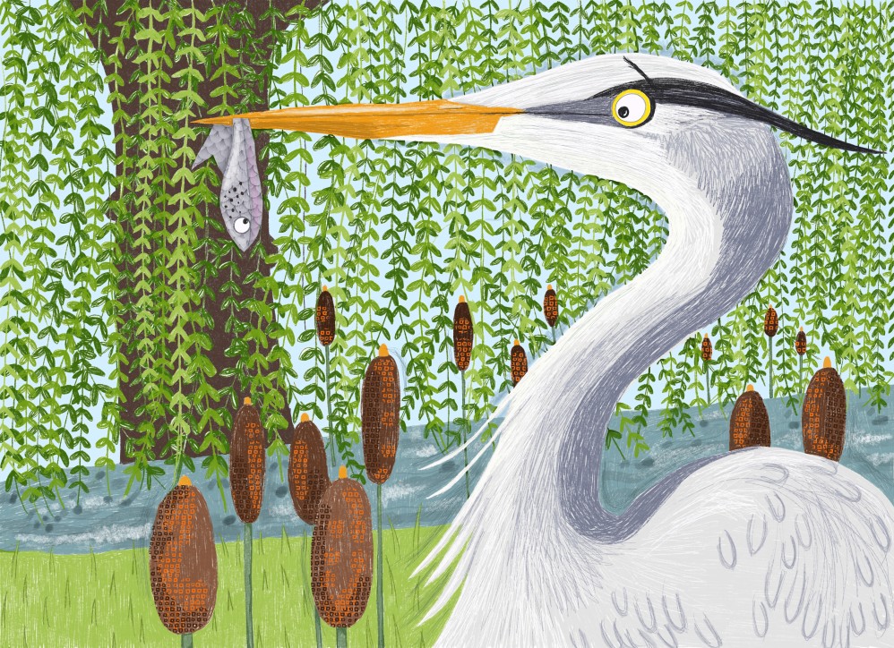 A Herons Catch