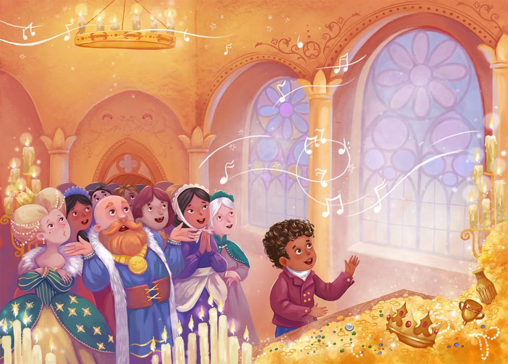 illustrations for the STORYTIME MAGAZINE the story "WHEN THE BELLS RING"