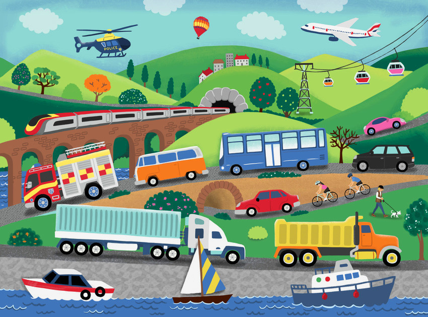 Transport Adventure Illustration