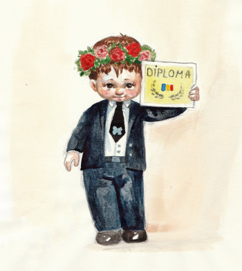 Little Boy with Diploma