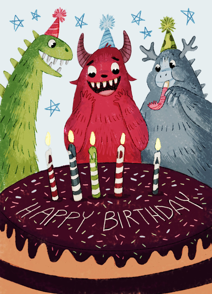 Monster Birthday Card