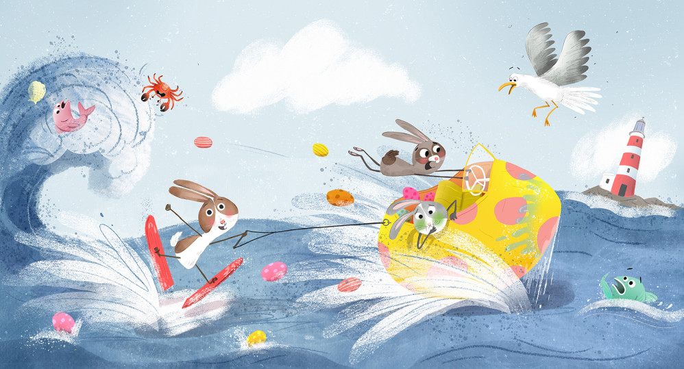 Easter bunnies at sea.