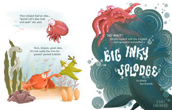 Hide and Squidge Double Page Spread