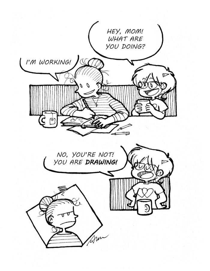 "work" - cartoon