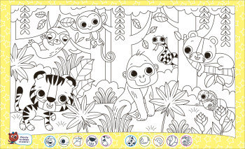 Poster from the book “Les coloriages magiques de Lulu” , Editions Magnard