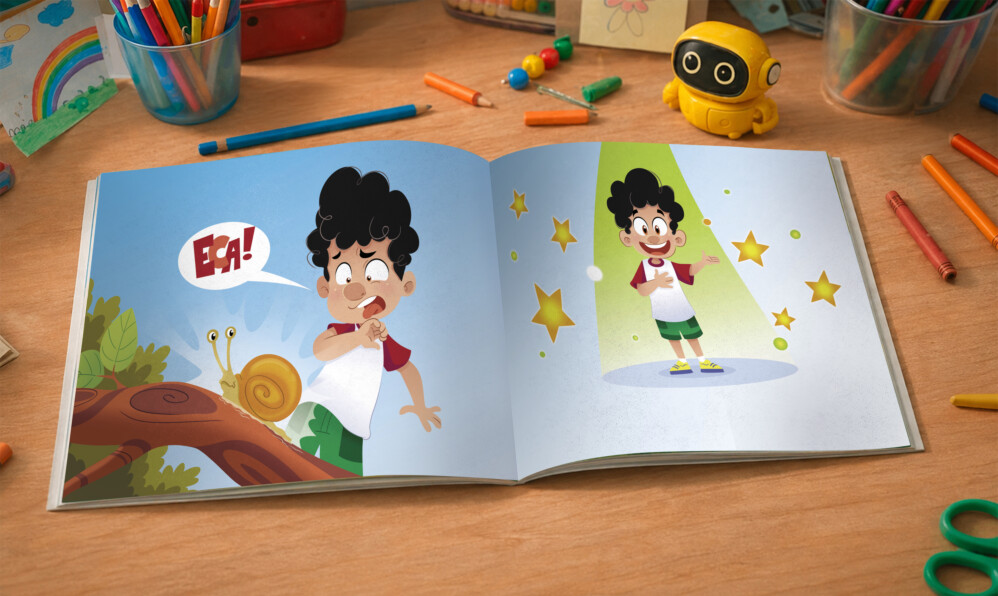 Heitor and the Worm – Humorous Children’s Illustration