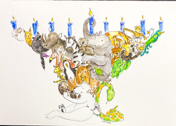 Animal Menorah