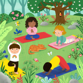 Children’s Yoga & Mindfulness Illustration