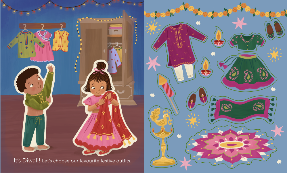 Dressing up for celebrating Diwali