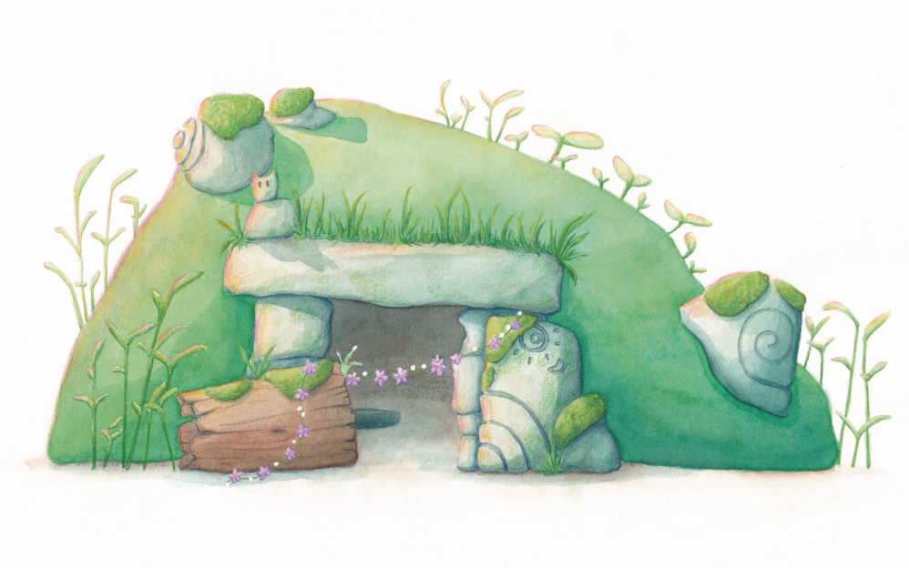 Traditonal Watecolour and Pencil - Tofu's Burrow