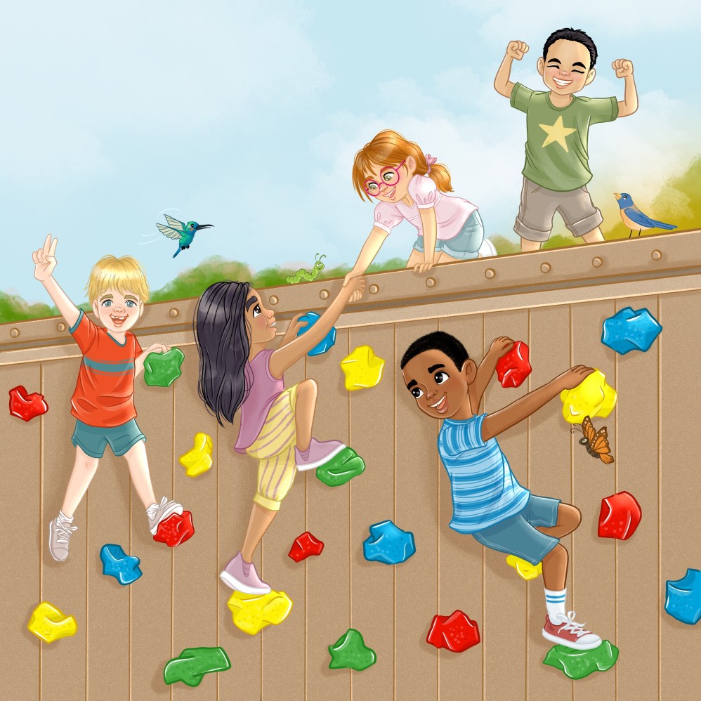 Friendship on the Rock Wall