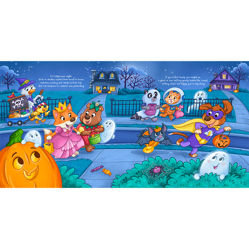 Trick-or-Treating Ghosts — Halloween Night Spread