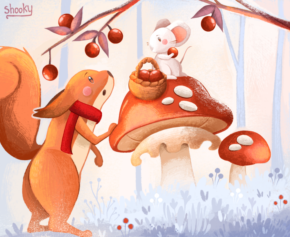 Unexpected meeting in winter