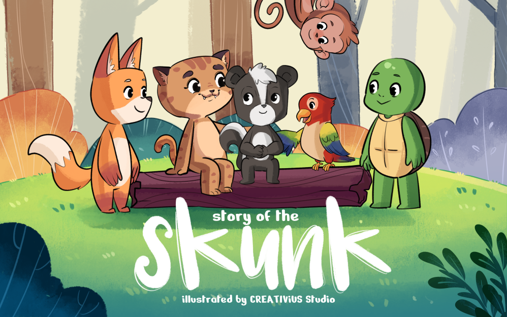 Skunk | Childrens Book Illustration