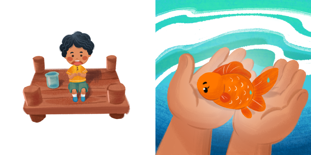 Sandy and Magic Fish