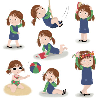 Children’s Character Activity Illustration Set