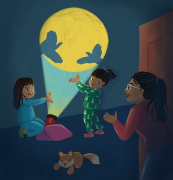 Shadow Play & Moonlight Imagination – Children’s Nighttime Illustration