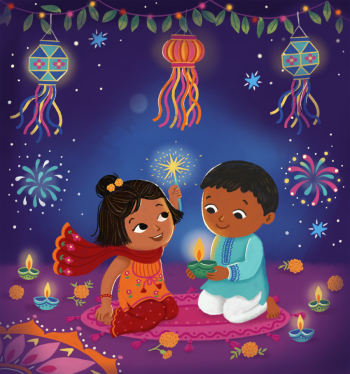 Diwali Celebration Illustration