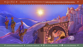 The Nativity & Three Wise Men | Christian Christmas Illustration