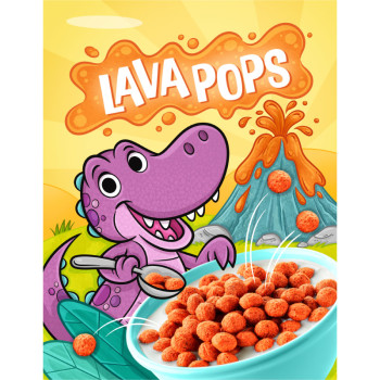 Lava Pops — Cereal Box Concept Art