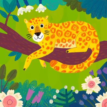 Cute Jaguar in the Jungle