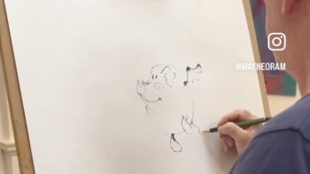 Sketching at a book festival