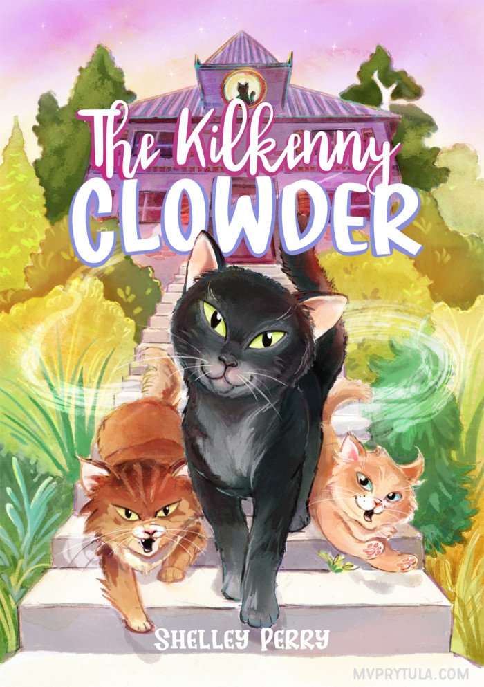 Middle-grade cover for The Kilkenny Clowder