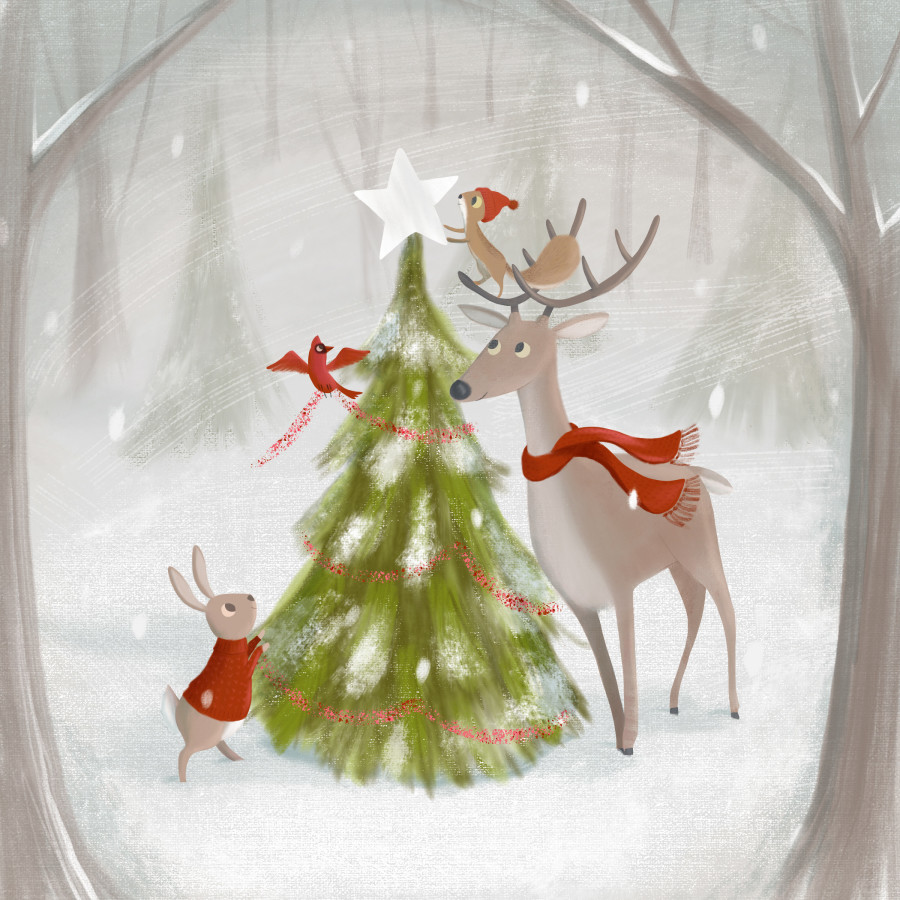Get into the holiday spirit with these warm and fuzzy Christmas illustrations!