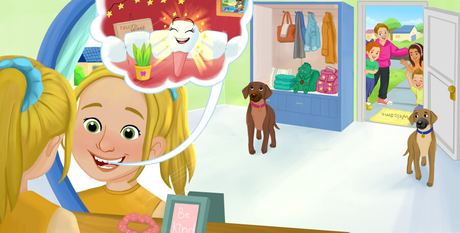 Nadia Ronquillo illustrated "Tully and the Tale of the Crooked Tooth"