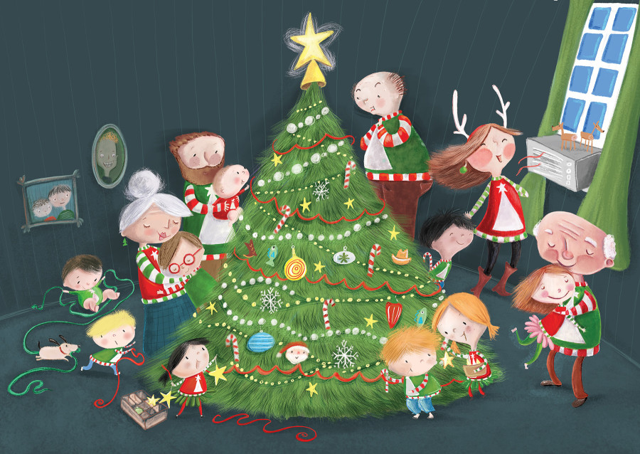 Get into the holiday spirit with these warm and fuzzy Christmas illustrations!