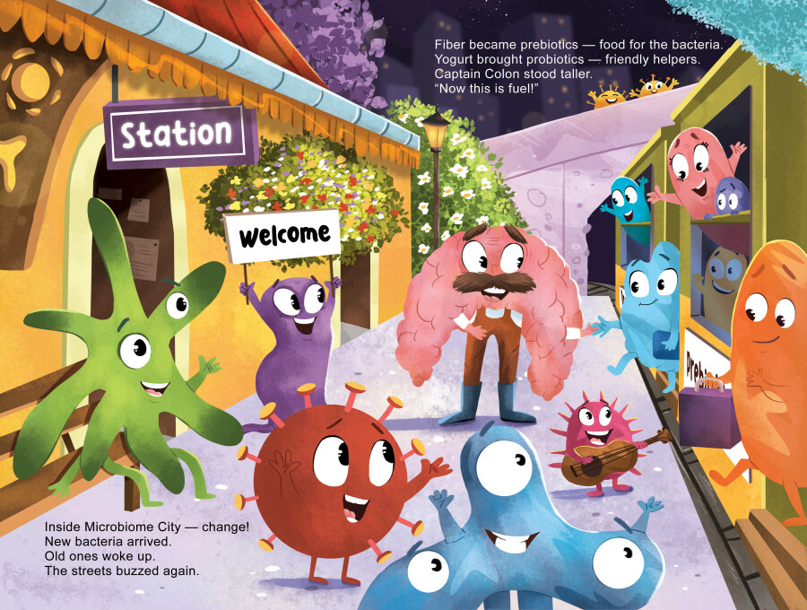 Violet and the Microbiome City: A Children’s Journey Through Gut Health