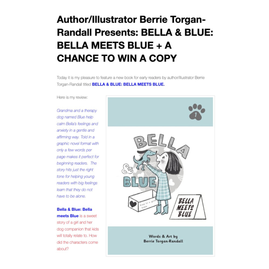 Darlene Beck-Jacobson interviews Berrie Torgan-Randall author of Bella & Blue