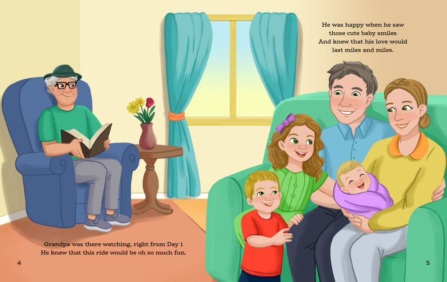 Nadia Ronquillo illustrated the childrens book "Grandpa still watching"