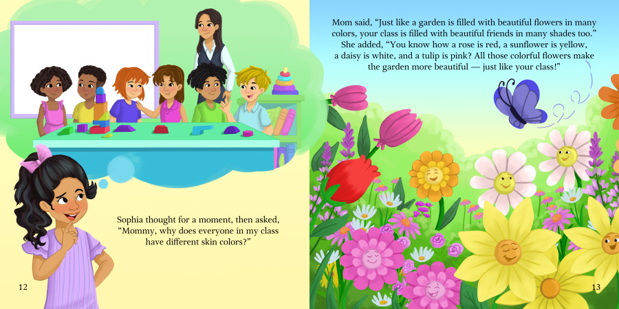 Nadia Ronquillo illustrates Sophia's Colourful Garden