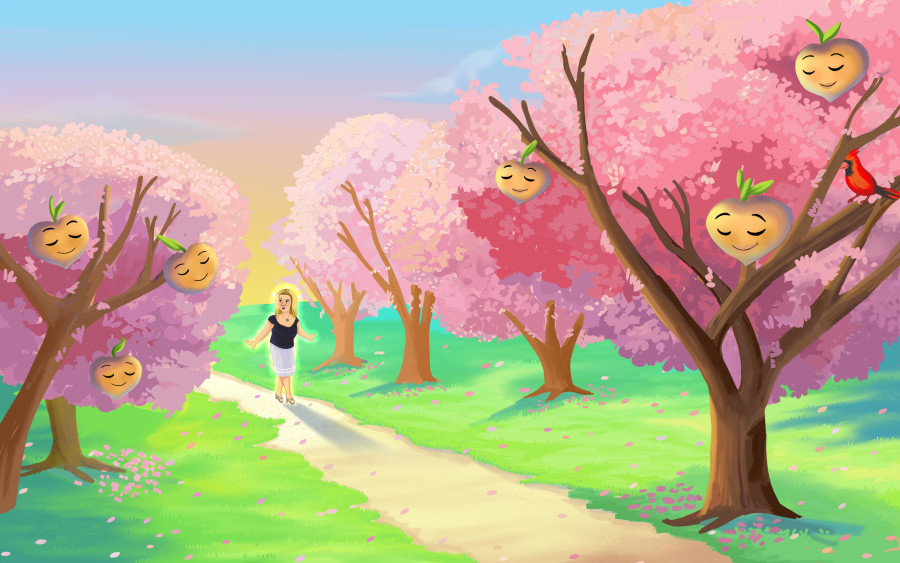Nadia Ronquillo illustrates Lilu the Peach