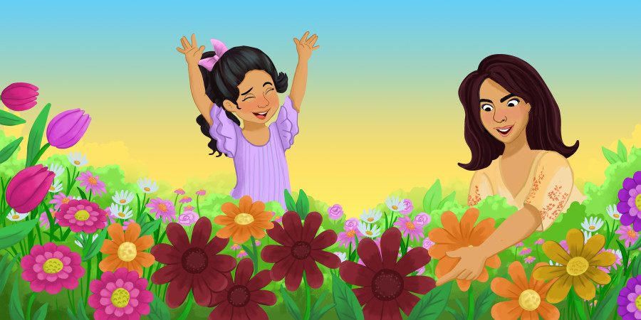 Nadia Ronquillo illustrates Sophia's Colourful Garden