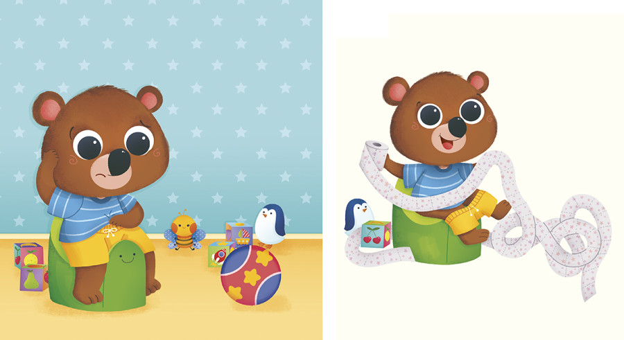 Bear's potty time + Time for bed Puppy