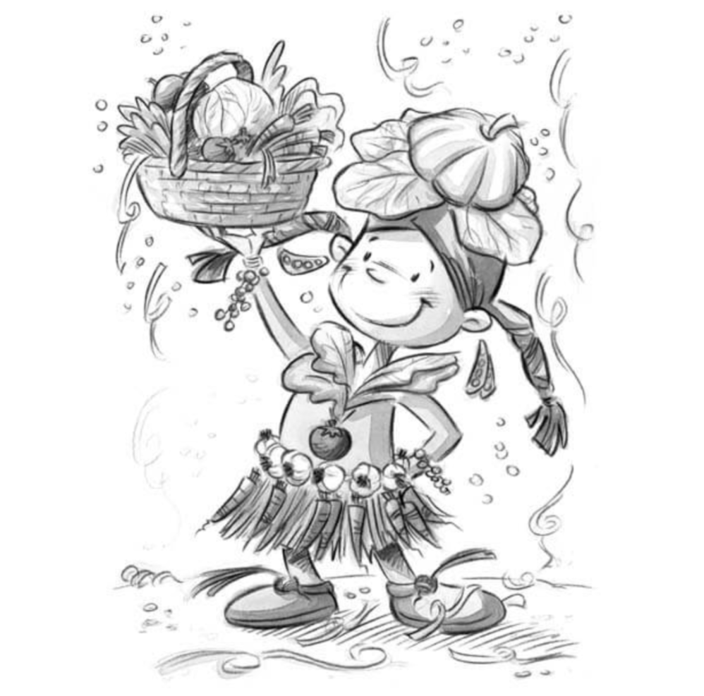 Black & White Children's Book Spot Illustrations | Pencil & Watercolor