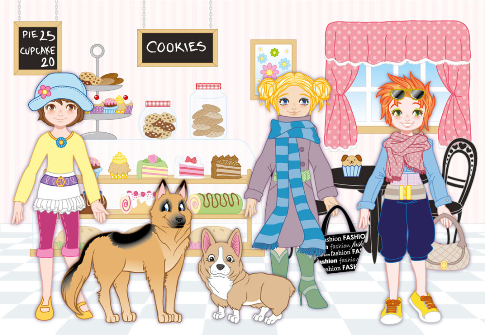 Sticker dress up dolls