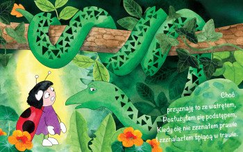 Snake and ladybird in a greenhouse