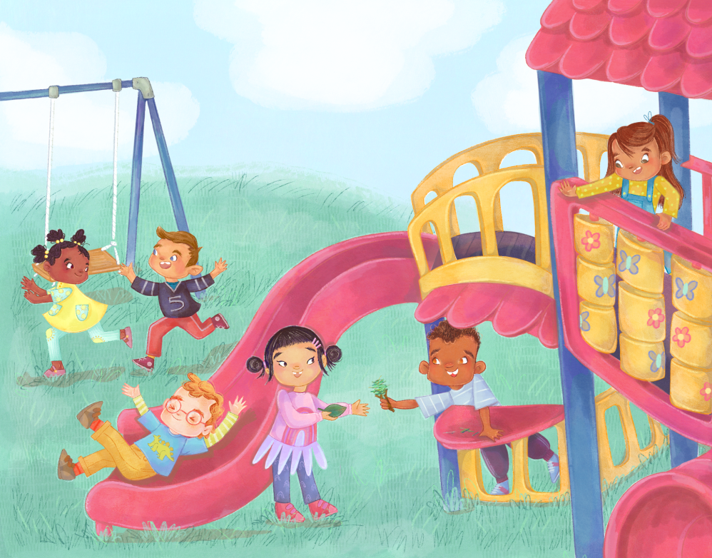 School Playground Illustration